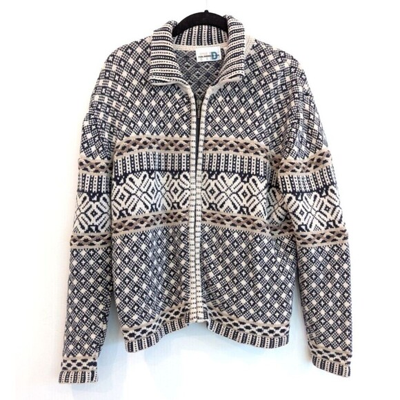Paul Harris Design Vintage Cardigan Tan Cable Knit Large - Picture 1 of 10